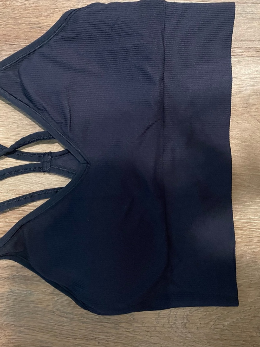 DSG Dark Blue Ribbed Strappy Sports Bralette